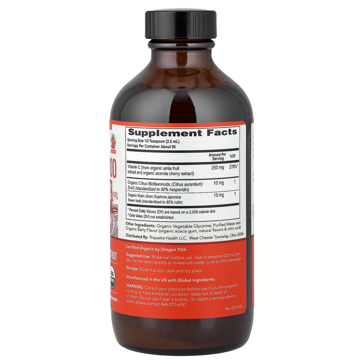 Triquetra, Plant-C™ Whole Food Vitamin C, Organic Berry, 8 fl oz (237 ml)