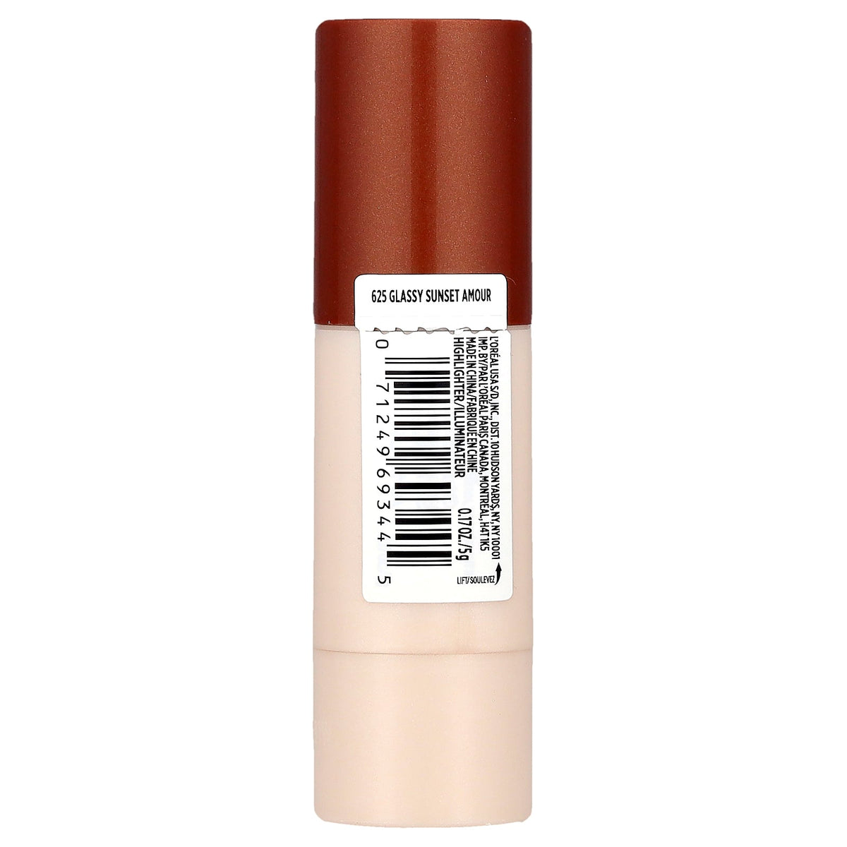 L'Oréal, Lumi, Le Glass Highlighter Stick, 625 Glassy Sunset Amour, 0.17 oz (5 g)