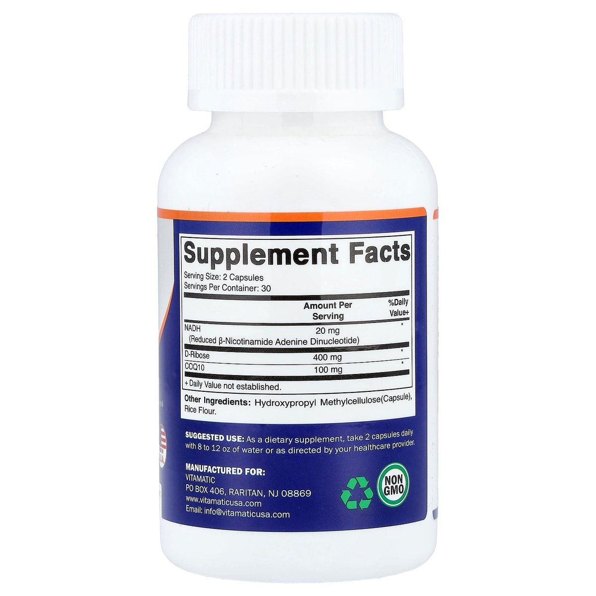 Vitamatic, NADH, 60 Capsules