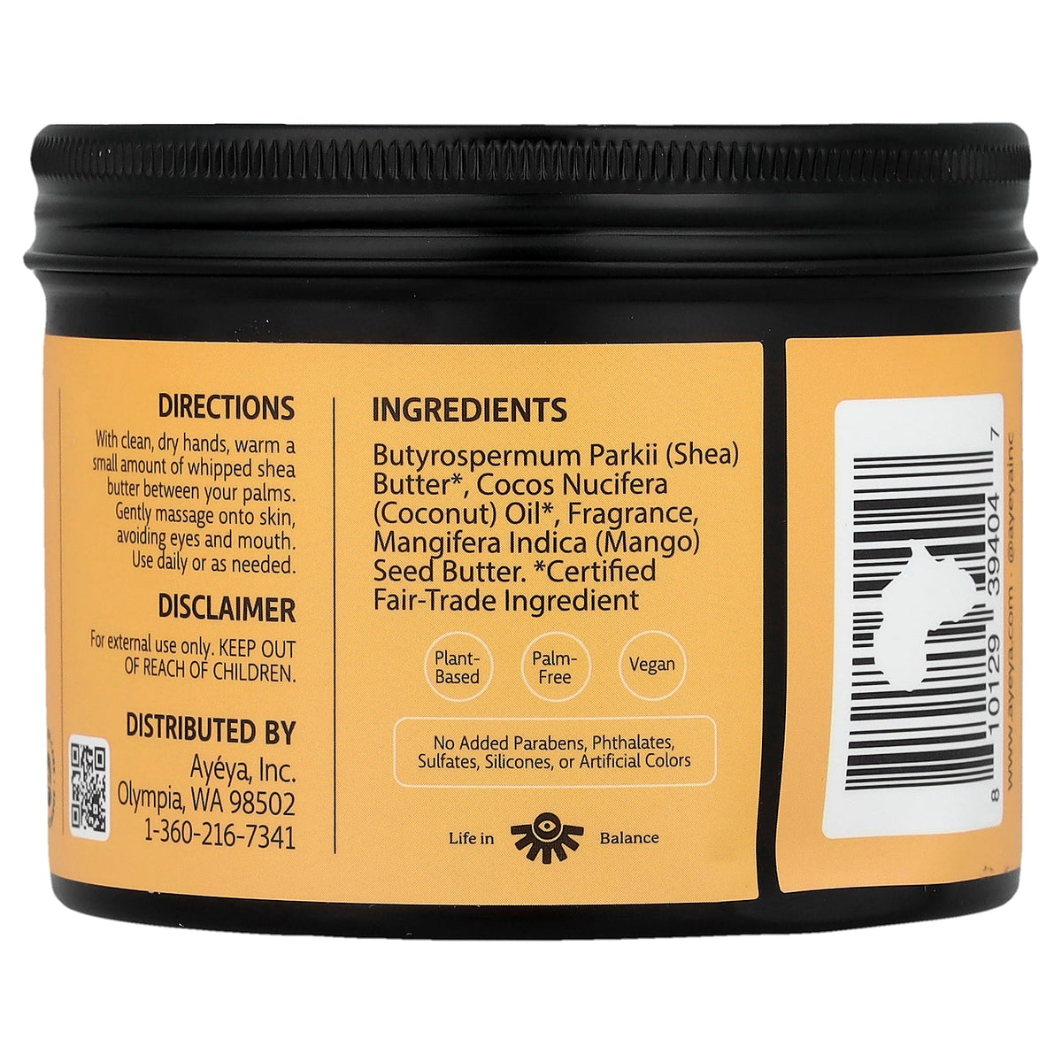 Ayeya, Whipped Body Butter, Coconut Mango, 5 oz (141 g)