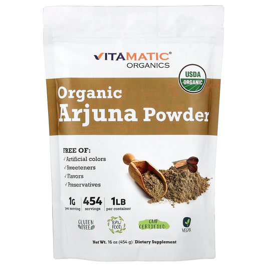 Vitamatic, Organic Arjuna Powder, 16 oz (454 g)