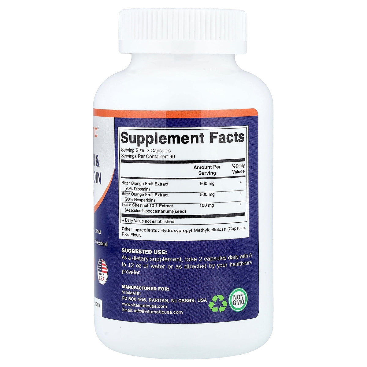 Vitamatic, Diosmin & Hesperidin, 180 Capsules