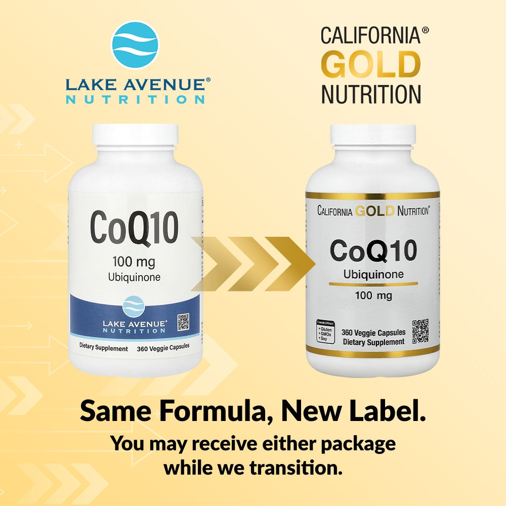 California Gold Nutrition, CoQ10, USP Grade Ubiquinone, 100 mg, 360 Veggie Capsules