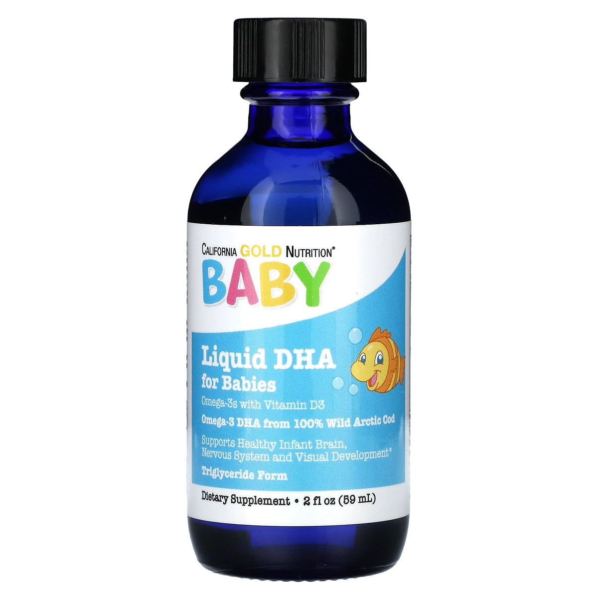 California Gold Nutrition, Baby's DHA, Omega-3s with Vitamin D3 and EPA, 2 fl oz (59 ml)