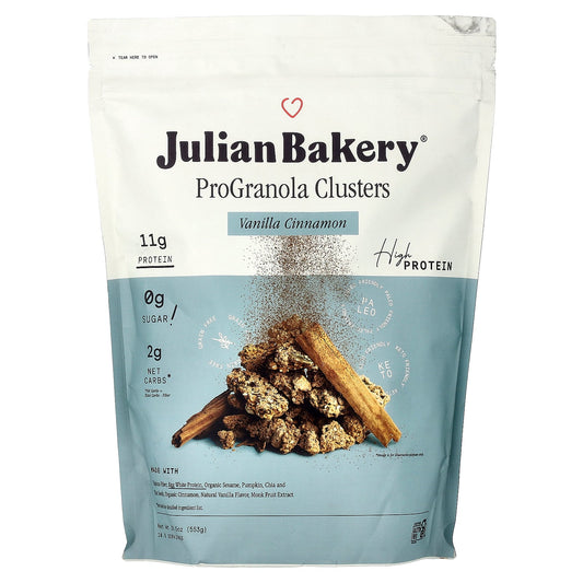 Julian Bakery, Pro Granola Clusters, Vanilla Cinnamon, 19.5 oz (553 g)