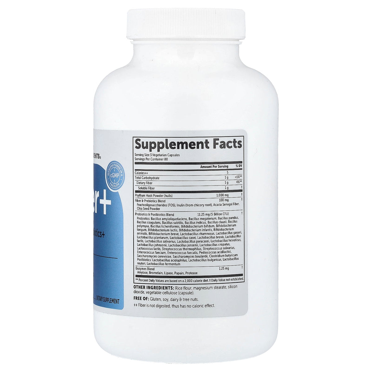 Micro Ingredients, Fiber+, 240 Vegetarian Capsules