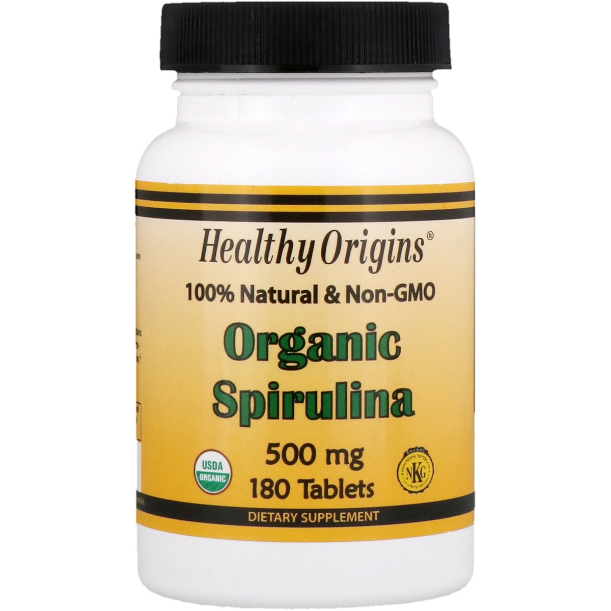 Healthy Origins, Organic Spirulina, 500 mg, 180 Tablets