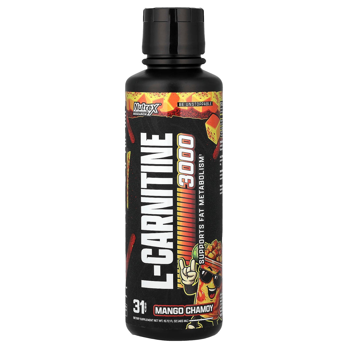 Nutrex Research, L-Carnitine 3000, Mango Chamoy, 15.72 fl oz (465 ml)