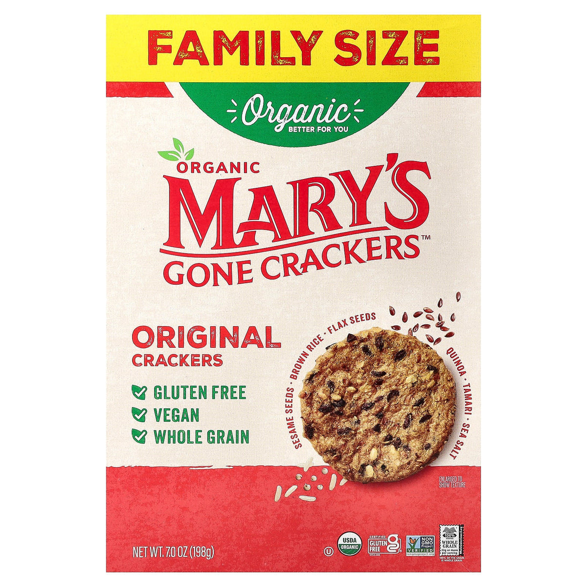 Mary's Gone Crackers, Organic Original Crackers, 7 oz (198 g)