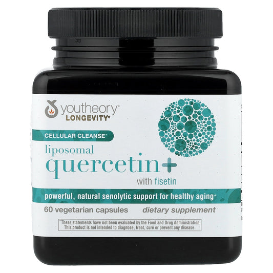 Youtheory, Liposomal Quercetin+ With Fisetin, 60 Vegetarian Capsules