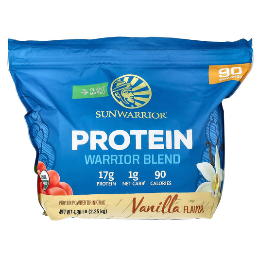 Sunwarrior, Warrior Blend, Protein, Vanilla, 4.96 lb (2.25 kg)