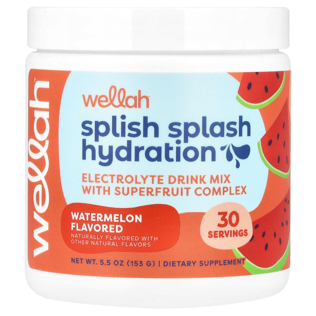 Wellah, Splish Splash Hydration, Watermelon, 5.5 oz (153 g)