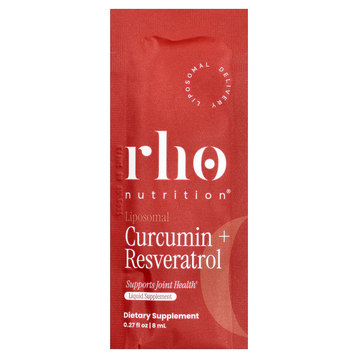 Rho Nutrition, Liposomal Curcumin + Resveratrol, 30 Liquid Packets, 0.27 fl oz (8 ml) Each