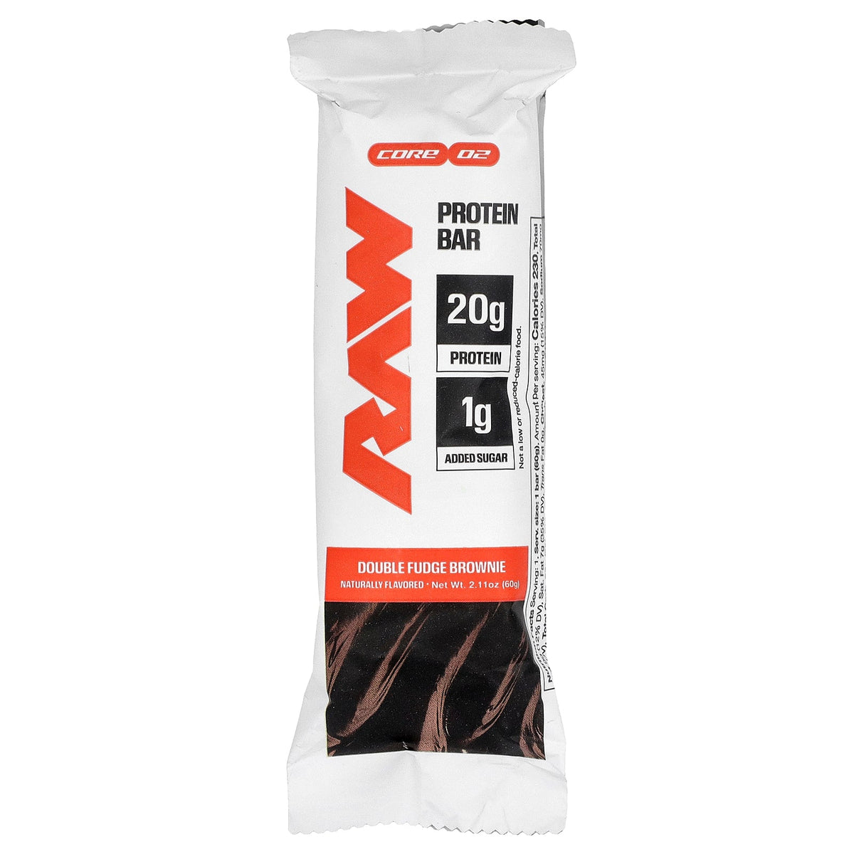 Raw Nutrition, Protein Bar, Double Fudge Brownie, 12 Bars, 2.11 oz (60 g) Each
