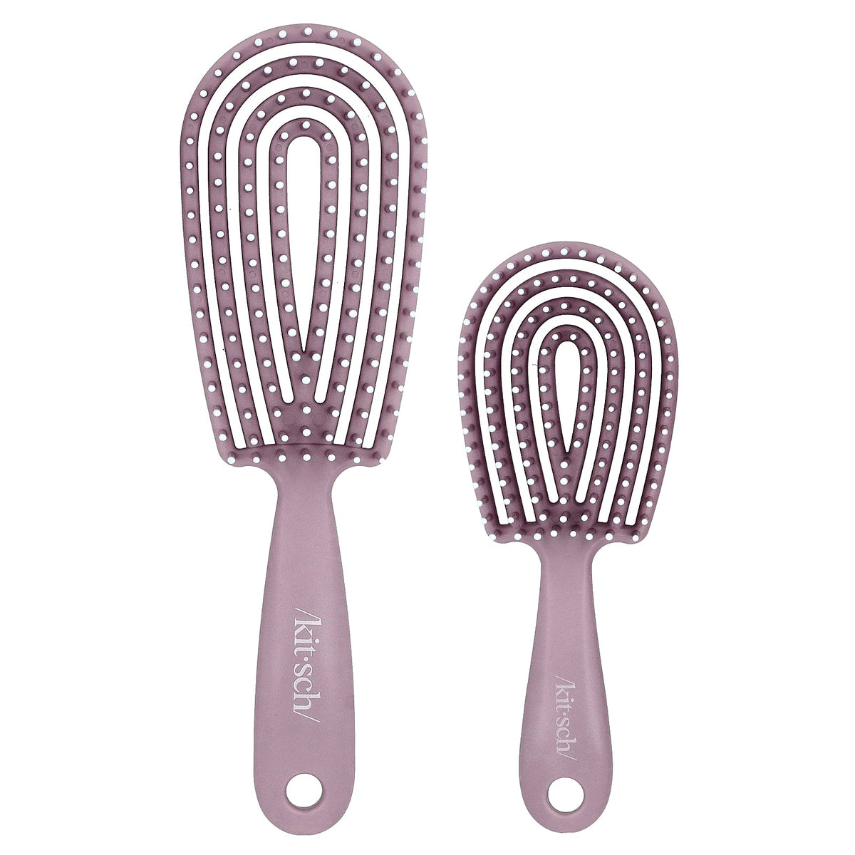 Kitsch, Detangling Duo Brushes, Soft Violet, 2 Brushes