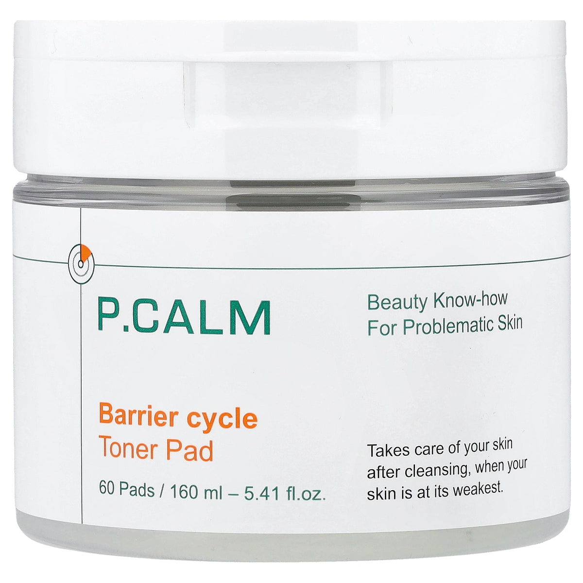 P.CALM, Barrier Cycle Toner Pad, 60 Pads, 5.41 fl oz (160 ml)
