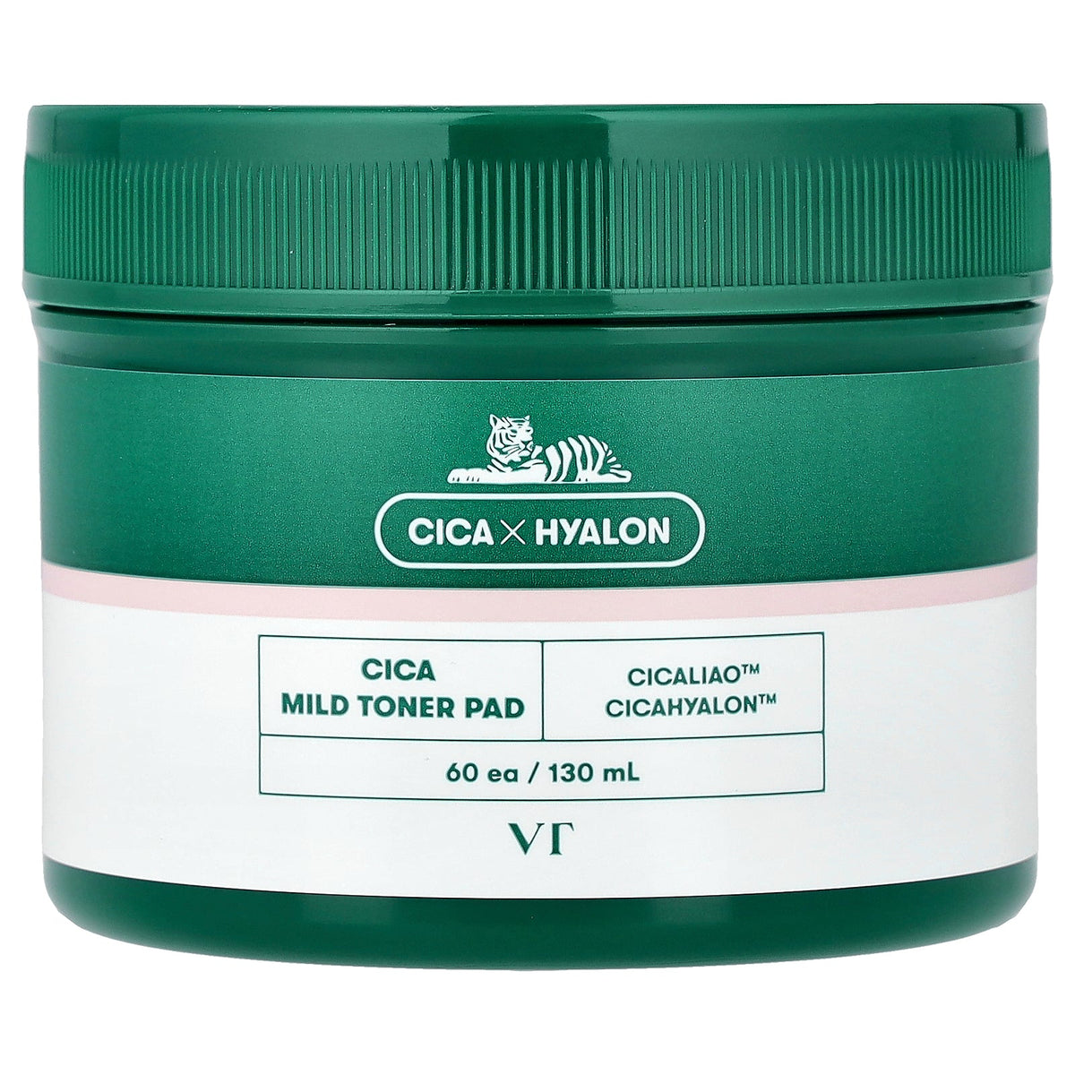 VT Cosmetics, Cica Mild Toner Pad, 60 Pads