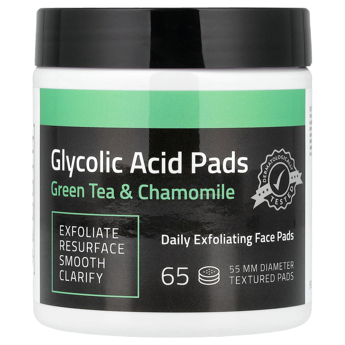 YEOUTH, Glycolic Acid Pads, Green Tea & Chamomile, 65 Pads