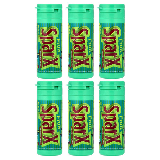 Spry, SparX® Candy, Fruit, 6 Bottles, 30 g Each