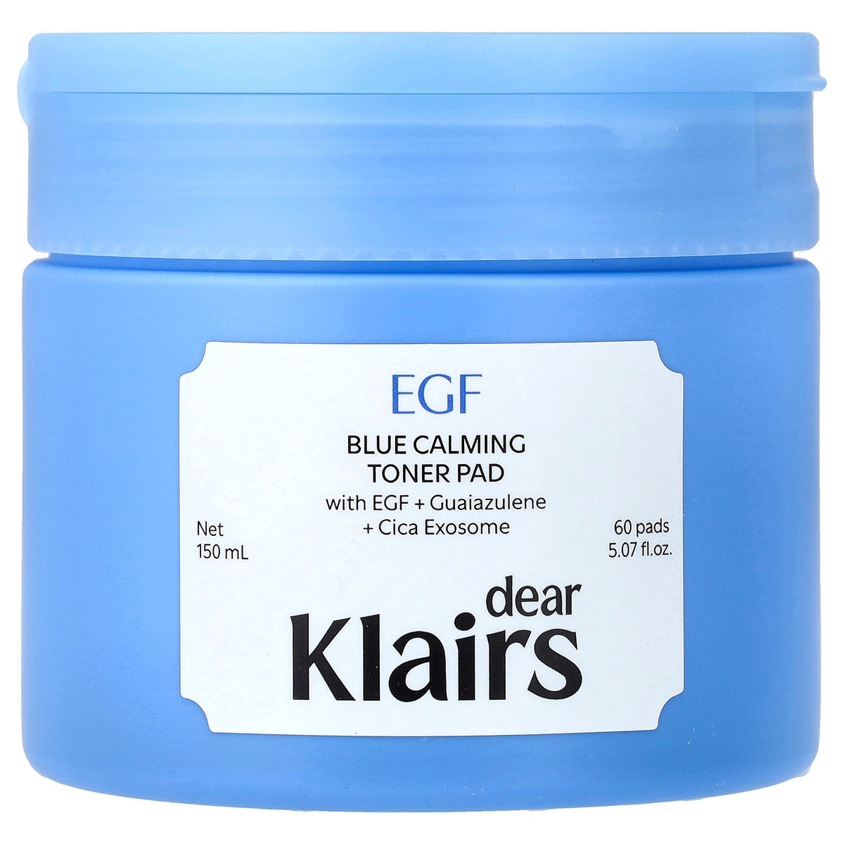 Dear, Klairs, EGF Blue Calming Toner Pads, 60 Pads