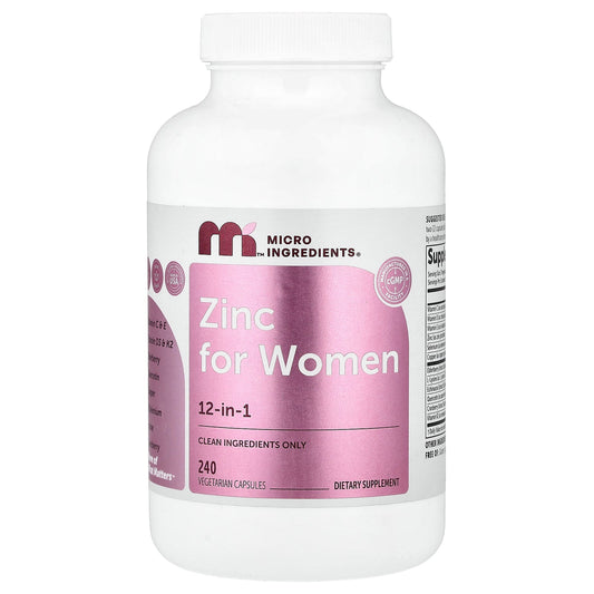 Micro Ingredients, Zinc For Women, 240 Vegetarian Capsules