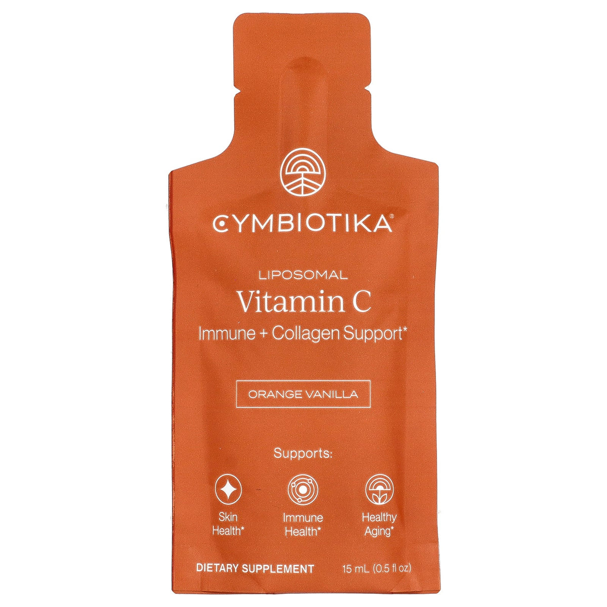 Cymbiotika, Liposomal Vitamin C, Orange Vanilla, 12 Liquid Packets, 0.15 fl oz (5 ml) Each