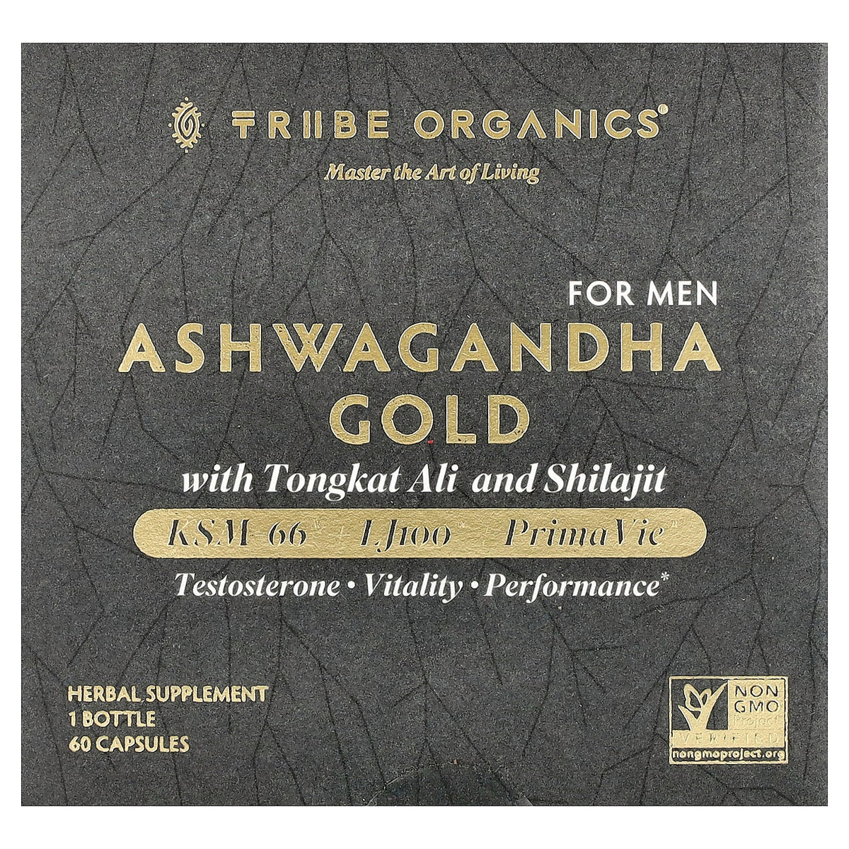Tribe Organics, Ashwagandha Gold, For Men, 60 Capsules