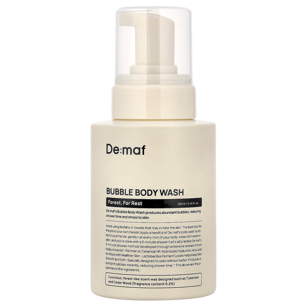 De:maf, Bubble Body Wash, Forest, For Rest, 9.46 fl oz (280 ml)