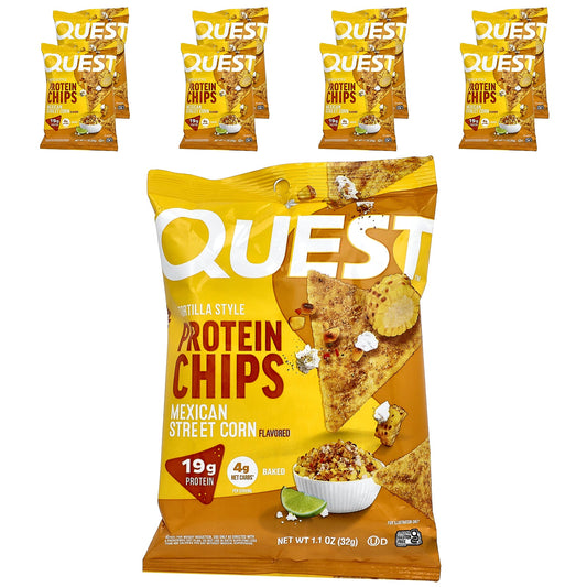 Quest Nutrition, Tortilla Style Protein Chips, Mexican Street Corn, 8 Bags, 1.1 oz (32 g) Each