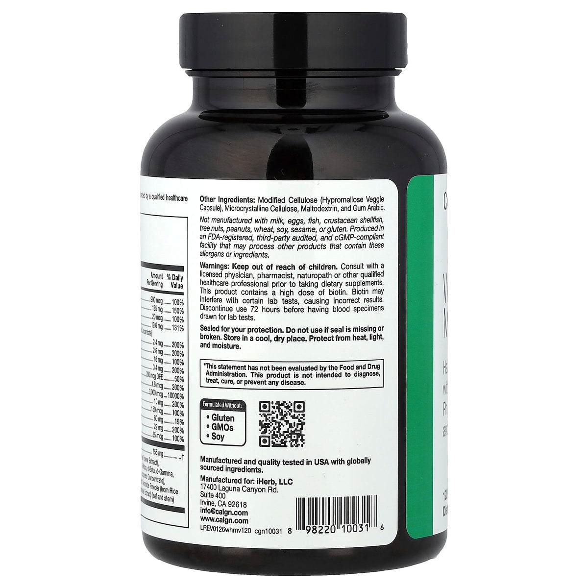 California Gold Nutrition, Beauty, Women's Hair Multivitamin, 120 Capsules