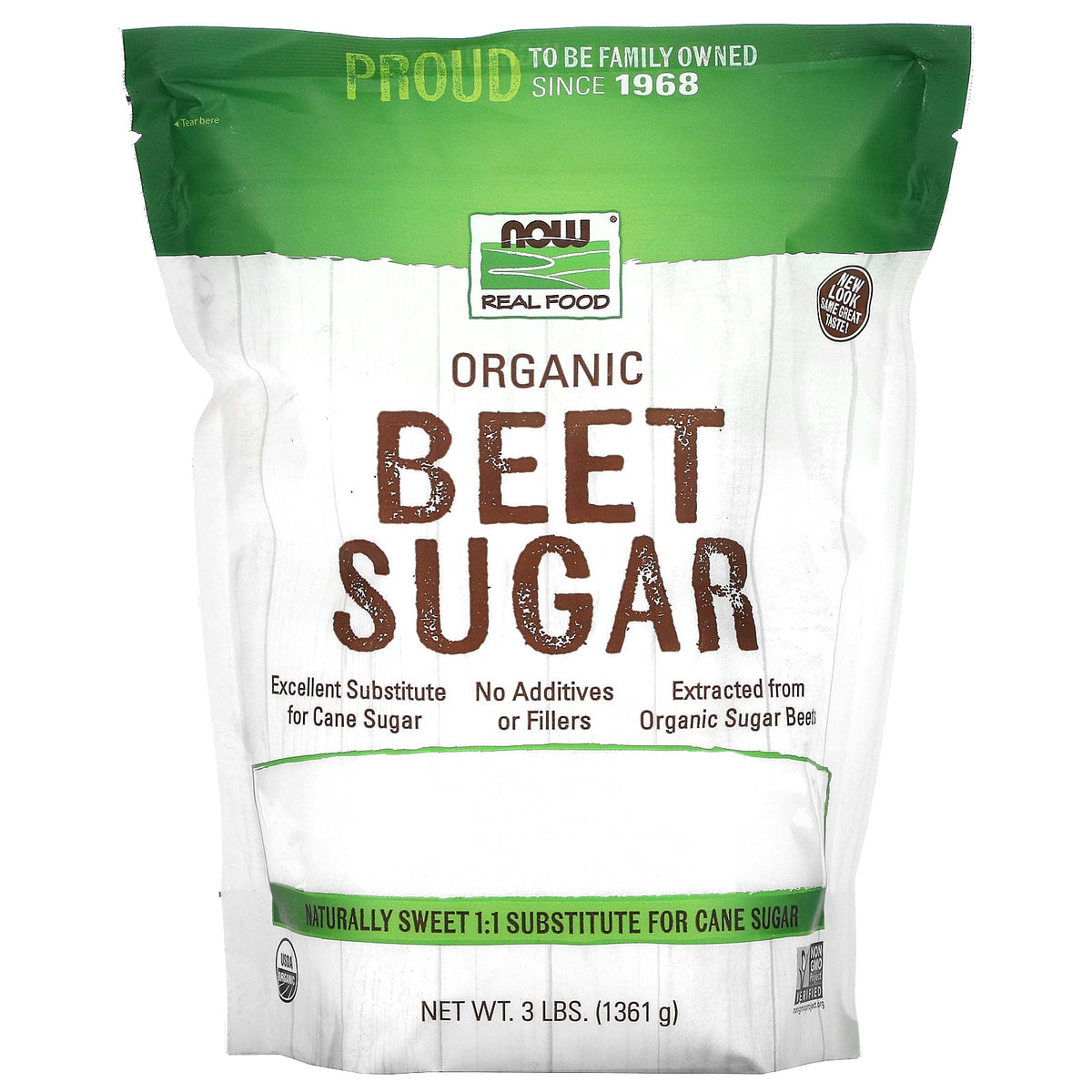 NOW Foods, Organic Beet Sugar, 3 lbs (1361 g)