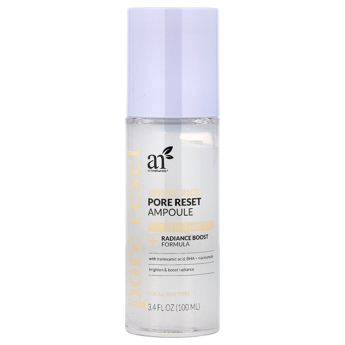 artnaturals, White Rice Pore Reset Ampoule, For All Skin Types, 3.4 fl oz (100 ml)