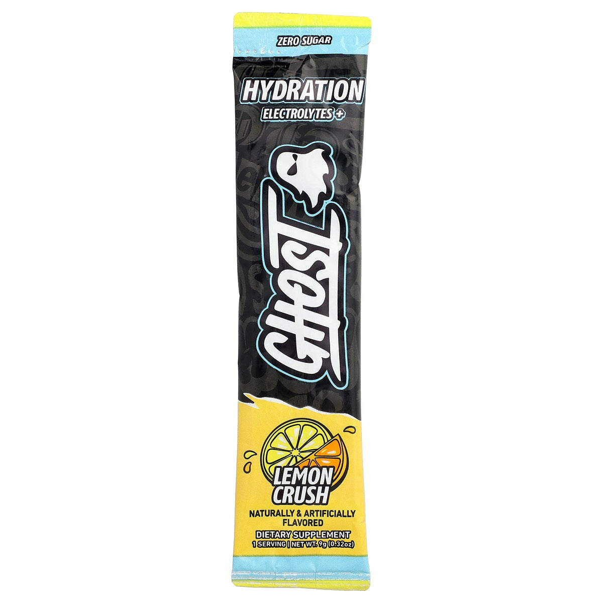 Ghost, Hydration Electrolytes+, Lemon Crush, 8 On-The-Go Sticks, 0.32 oz (9 g) Each