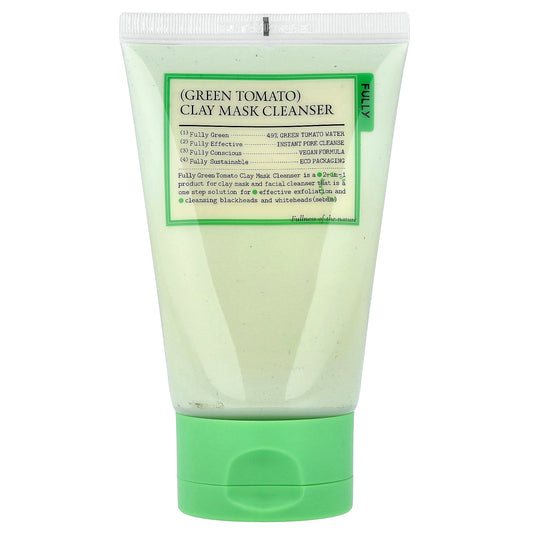 Fully, Green Tomato Clay Mask Cleanser, 4.05 fl oz (120 ml)