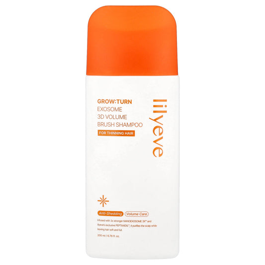 Lilyeve, Grow:Turn Exosome 3D Volume Brush Shampoo, For Thinning Hair, 6.76 fl oz (200 ml)