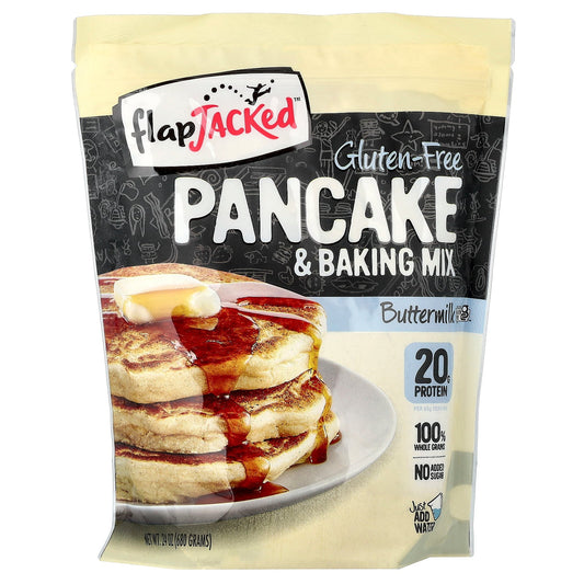 FlapJacked, Gluten-Free Pancake & Baking Mix, Buttermilk, 24 oz (680 g)