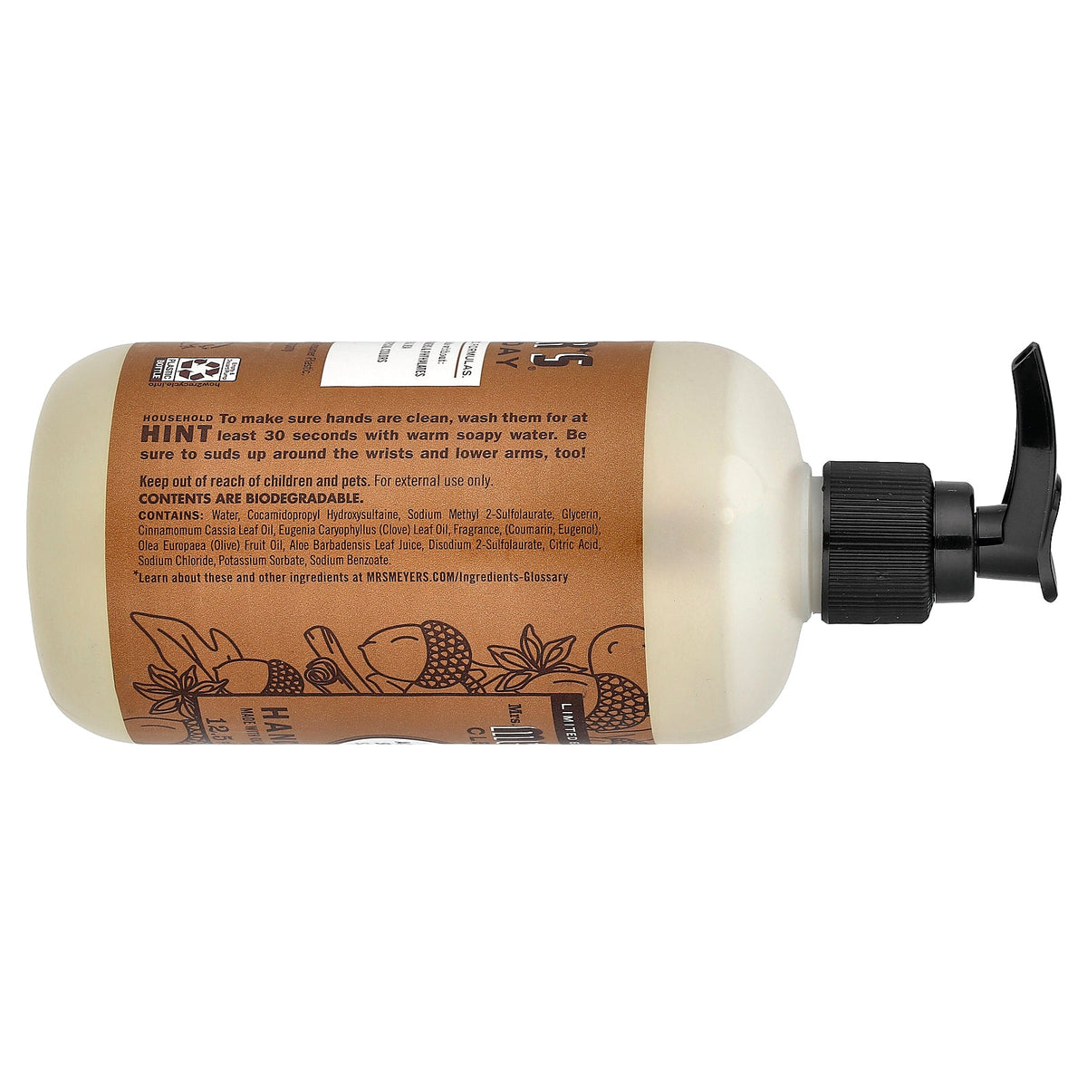 Mrs. Meyers Clean Day, Hand Soap, Acorn Spice, 12.5 fl oz (370 ml)