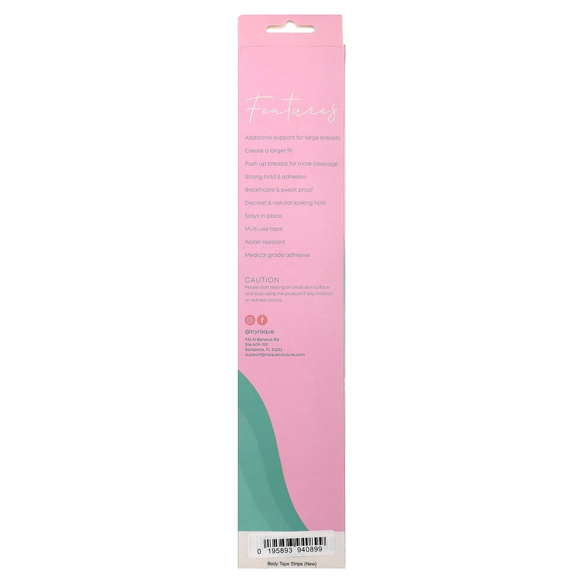Risque, Body Tape Strips, Beige, 6 Pre-Cut Strips