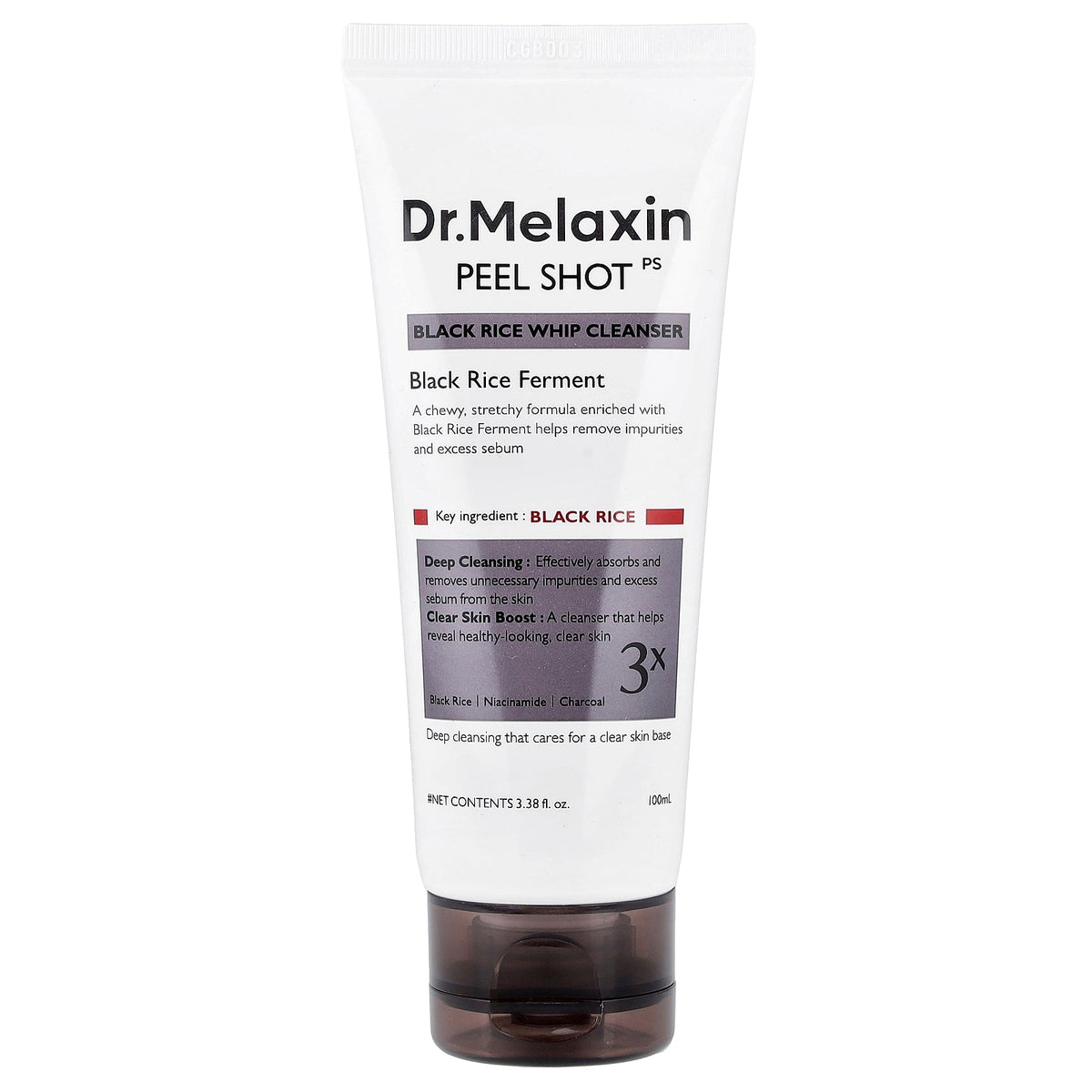 Dr.Melaxin, Peel Shot, Black Rice Whip Cleanser, 3.38 fl oz (100 ml)
