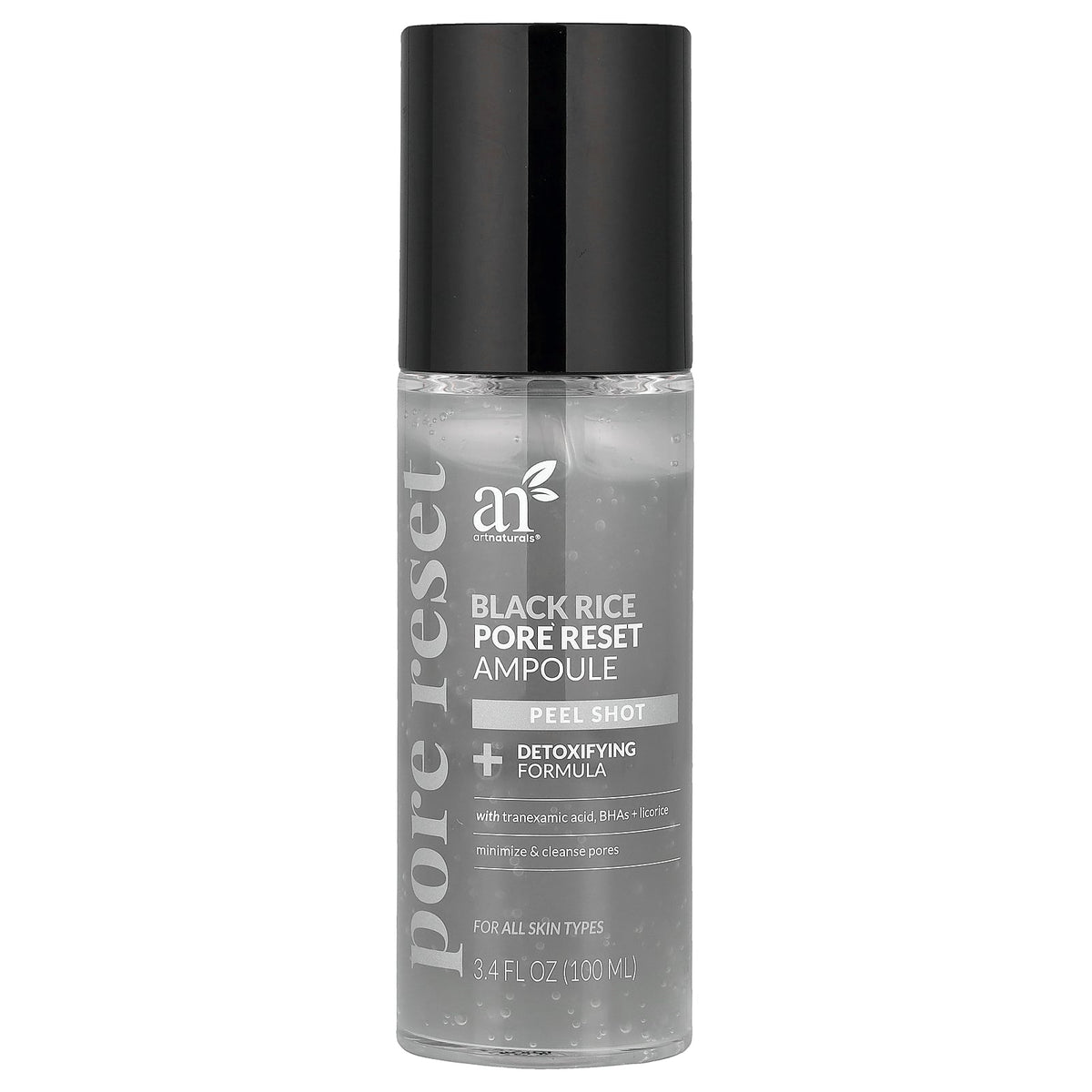 artnaturals, Black Rice Pore Reset Ampoule, Peel Shot, For all Skin Types, 3.4 fl oz (100 ml)