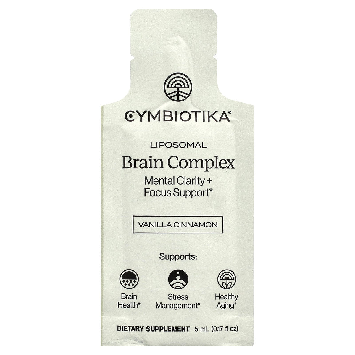 Cymbiotika, Liposomal Brain Complex, Vanilla Cinnamon, 26 Liquid Packets, 0.17 fl oz (5 ml) Each