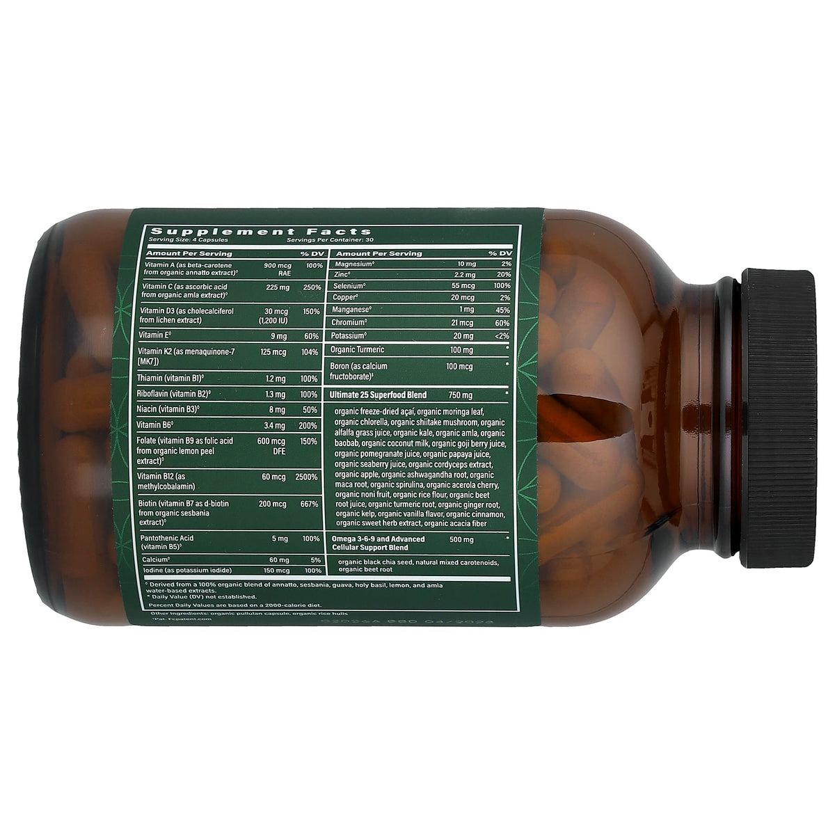 Global Healing, Organic Multivitamin With Minerals, 120 Capsules