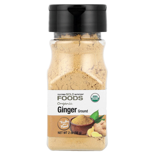 California Gold Nutrition, Foods, Organic Ginger, Ground, 2 oz (56 g)