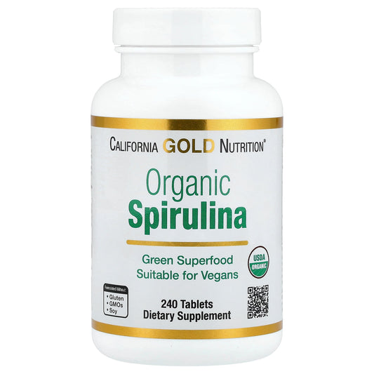 California Gold Nutrition, Organic Spirulina, 240 Tablets (500 mg per Tablet)