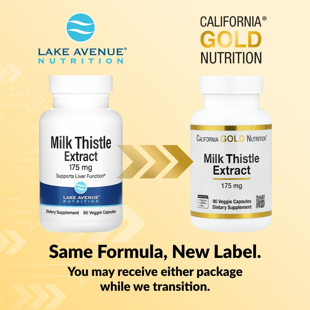 California Gold Nutrition, Milk Thistle Extract, 175 mg, 90 Veggie Capsules