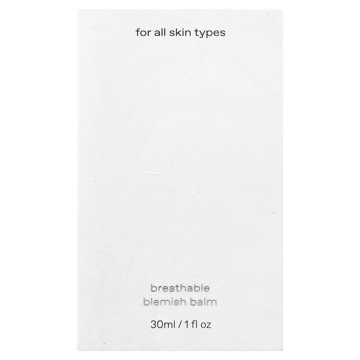 Glow, Breathable Blemish Balm, For All Skin Types, White, 1 fl oz (30 ml)