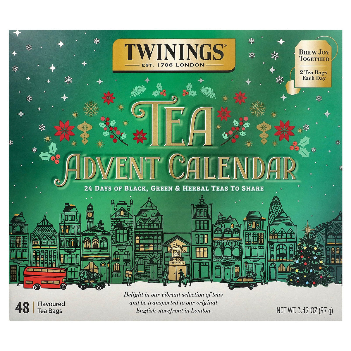 Twinings, Tea Advent Calendar, 48 Tea Bags, 3.42 oz (97 g)