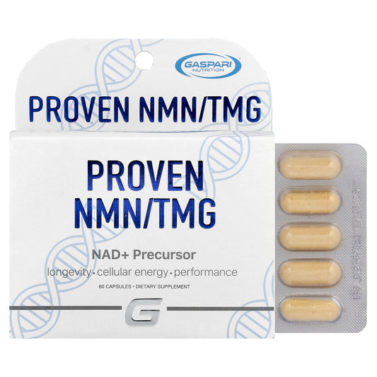 Gaspari Nutrition, Proven NMN/TMG, 60 Capsules