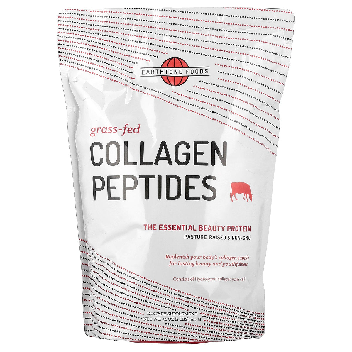 Earthtone Foods, Grass Fed Collagen Peptides, 32 oz (907 g)
