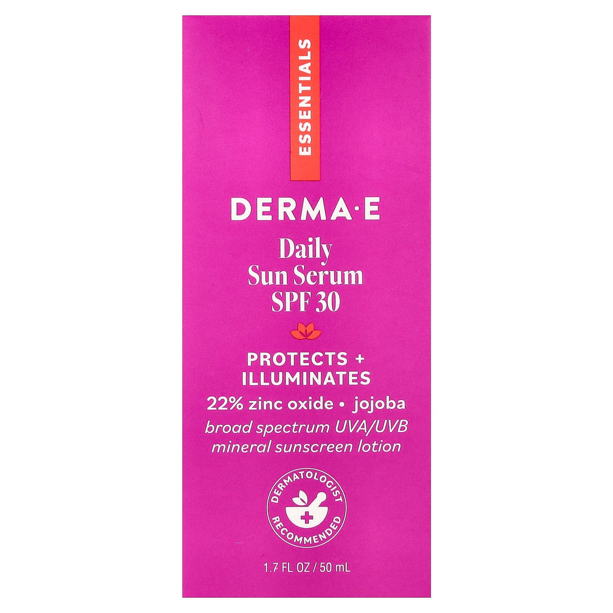 DERMA E, Essentials, Daily Sun Serum, SPF 30, 1.7 fl oz (50 ml)